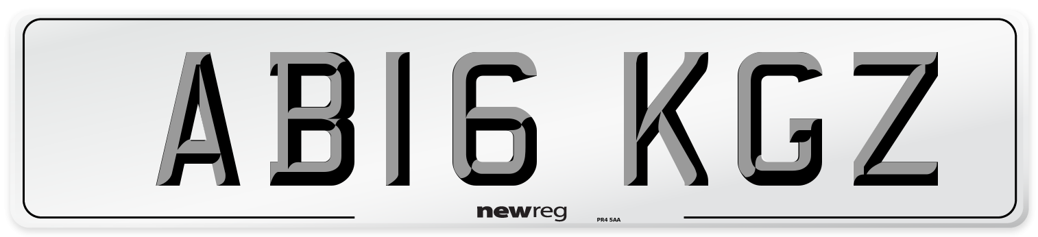 AB16 KGZ Number Plate from New Reg